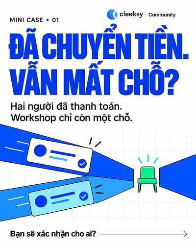 Mini Case: Khách đã chuyển khoản, vì sao vẫn mất chỗ workshop?